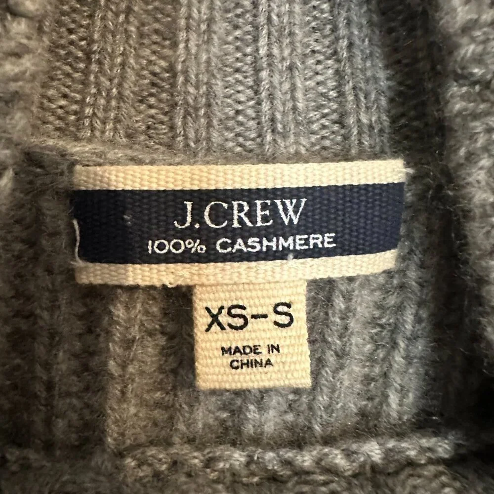 J.Crew Turtleneck Sleeveless Tunic Sweater 100% Cashmere Quiet Luxury - XS-S